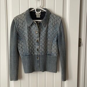 PBJ Denim Blue Quilted Jean Jacket